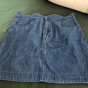Veto Modo denim skirt scalloped waistband